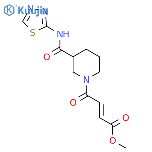 Methyl (E)-4-oxo-4-[3-(1,3,4-thiadiazol-2-ylcarbamoyl)piperidin-1-yl]but-2-enoate structure