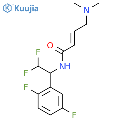 (2E)-N-[1-(2,5-difluorophenyl)-2,2-difluoroethyl]-4-(dimethylamino)but-2-enamide structure