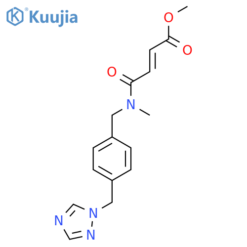 Methyl (E)-4-[methyl-[[4-(1,2,4-triazol-1-ylmethyl)phenyl]methyl]amino]-4-oxobut-2-enoate structure