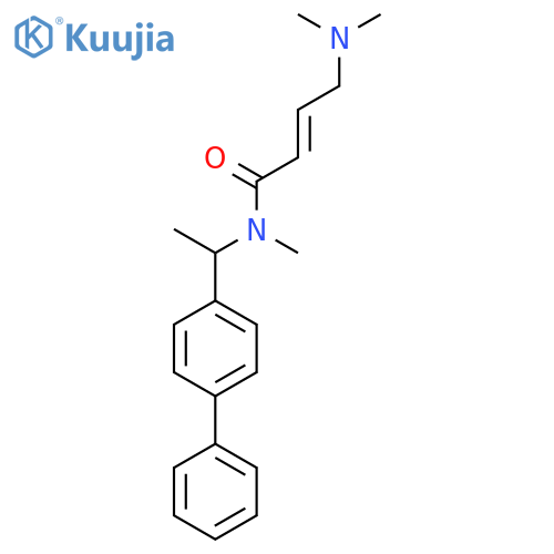 (E)-4-(Dimethylamino)-N-methyl-N-[1-(4-phenylphenyl)ethyl]but-2-enamide structure