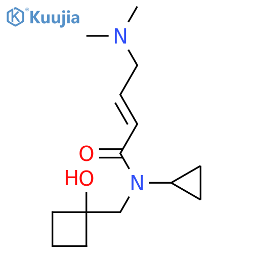 (E)-N-Cyclopropyl-4-(dimethylamino)-N-[(1-hydroxycyclobutyl)methyl]but-2-enamide structure