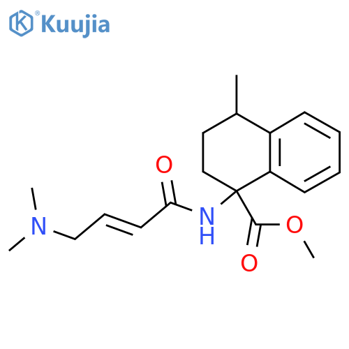Methyl 1-[[(E)-4-(dimethylamino)but-2-enoyl]amino]-4-methyl-3,4-dihydro-2H-naphthalene-1-carboxylate structure