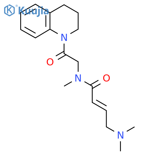 (E)-N-[2-(3,4-Dihydro-2H-quinolin-1-yl)-2-oxoethyl]-4-(dimethylamino)-N-methylbut-2-enamide structure