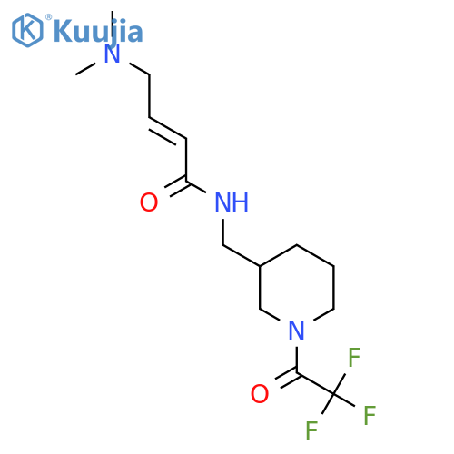 (2E)-4-(dimethylamino)-N-{1-(2,2,2-trifluoroacetyl)piperidin-3-ylmethyl}but-2-enamide structure