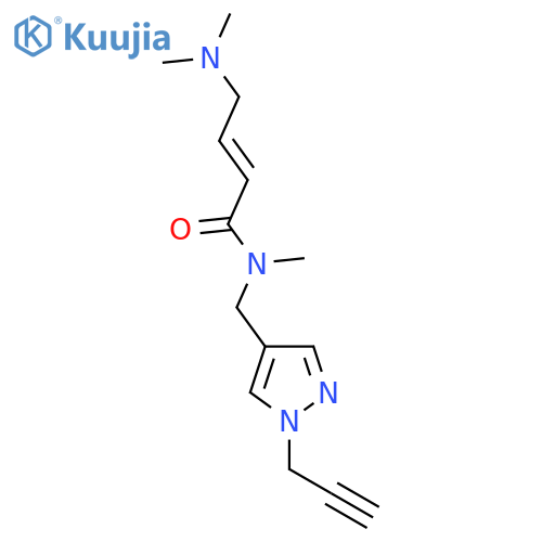 (2E)-4-(dimethylamino)-N-methyl-N-{1-(prop-2-yn-1-yl)-1H-pyrazol-4-ylmethyl}but-2-enamide structure