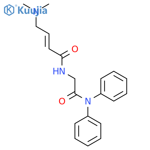 (E)-4-(Dimethylamino)-N-[2-oxo-2-(N-phenylanilino)ethyl]but-2-enamide structure