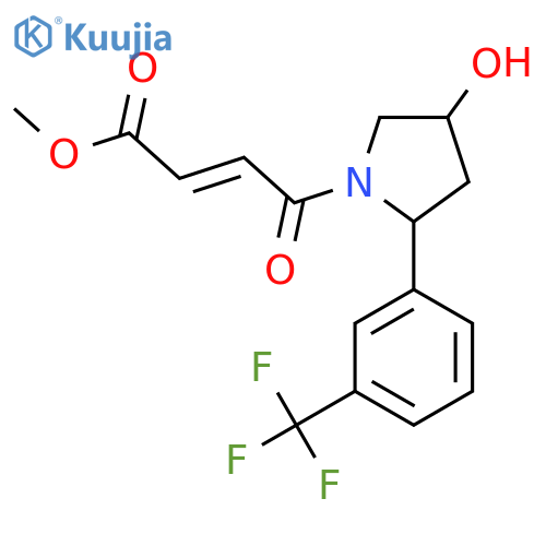 Methyl (E)-4-[4-hydroxy-2-[3-(trifluoromethyl)phenyl]pyrrolidin-1-yl]-4-oxobut-2-enoate structure
