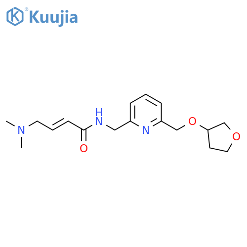 (2E)-4-(dimethylamino)-N-({6-[(oxolan-3-yloxy)methyl]pyridin-2-yl}methyl)but-2-enamide structure
