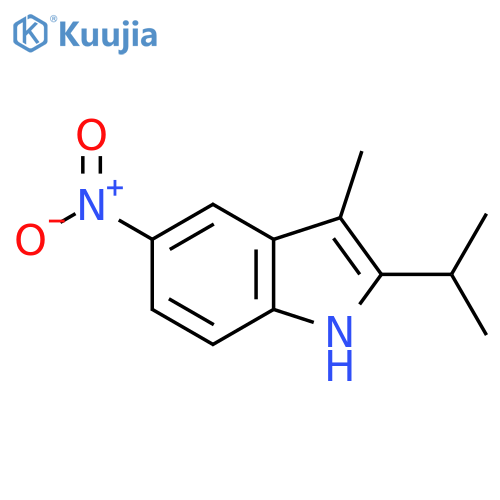 2-isopropyl-3-methyl-5-nitro-1H-indole structure