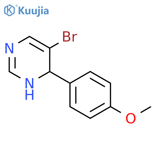 5-Bromo-1,6-dihydro-6-(4-methoxyphenyl)pyrimidine structure