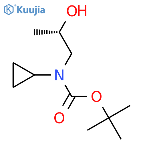 tert-butyl N-cyclopropyl-N-(2S)-2-hydroxypropylcarbamate structure