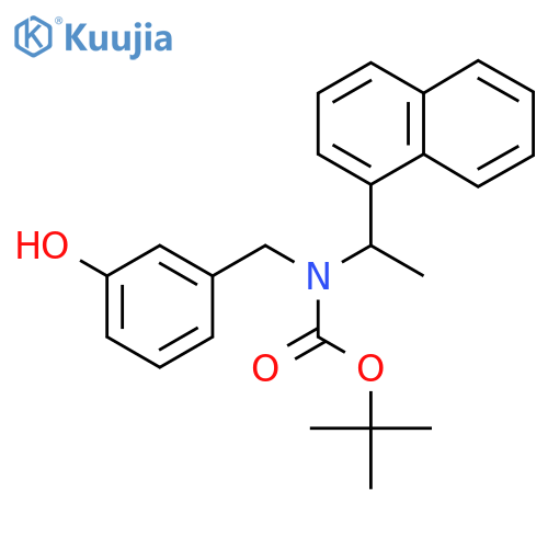 tert-butyl N-[(3-hydroxyphenyl)methyl]-N-[1-(naphthalen-1-yl)ethyl]carbamate structure