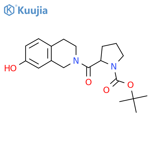 Tert-butyl 2-(7-hydroxy-1,2,3,4-tetrahydroisoquinoline-2-carbonyl)pyrrolidine-1-carboxylate structure