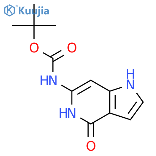 tert-butyl N-{4-hydroxy-1H-pyrrolo3,2-cpyridin-6-yl}carbamate structure