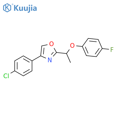 4-(4-chlorophenyl)-2-1-(4-fluorophenoxy)ethyl-1,3-oxazole structure