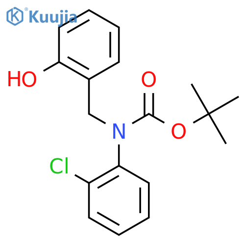 tert-butyl N-(2-chlorophenyl)-N-(2-hydroxyphenyl)methylcarbamate structure