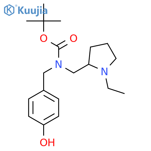 tert-butyl N-(1-ethylpyrrolidin-2-yl)methyl-N-(4-hydroxyphenyl)methylcarbamate structure