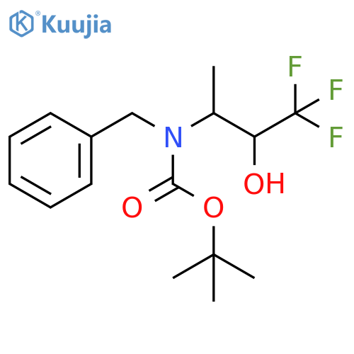 tert-butyl N-benzyl-N-(4,4,4-trifluoro-3-hydroxybutan-2-yl)carbamate structure