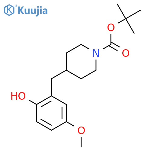 Tert-butyl 4-[(2-hydroxy-5-methoxyphenyl)methyl]piperidine-1-carboxylate structure