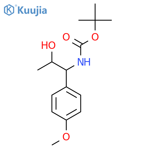 tert-butyl N-[2-hydroxy-1-(4-methoxyphenyl)propyl]carbamate structure