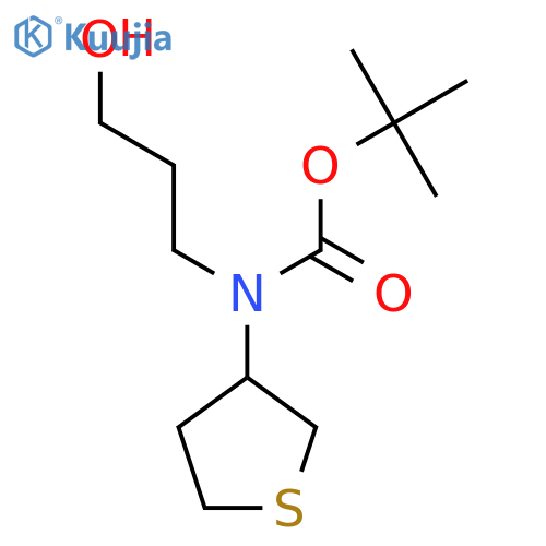 tert-butyl N-(3-hydroxypropyl)-N-(thiolan-3-yl)carbamate structure