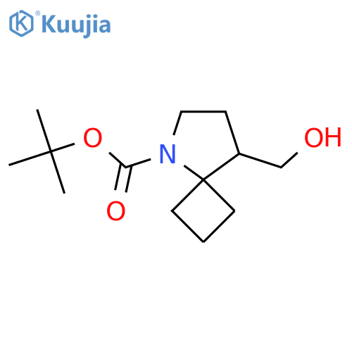Tert-butyl 8-(hydroxymethyl)-5-azaspiro[3.4]octane-5-carboxylate structure