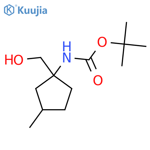 tert-butyl N-1-(hydroxymethyl)-3-methylcyclopentylcarbamate structure