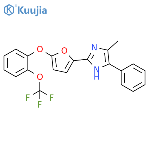 5-methyl-4-phenyl-2-{5-2-(trifluoromethoxy)phenoxyfuran-2-yl}-1H-imidazole structure