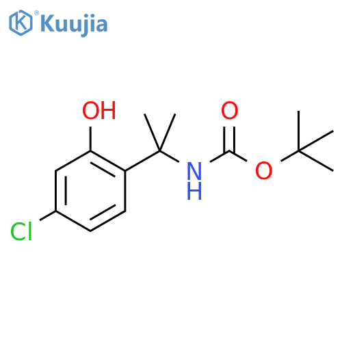 tert-butyl N-2-(4-chloro-2-hydroxyphenyl)propan-2-ylcarbamate structure