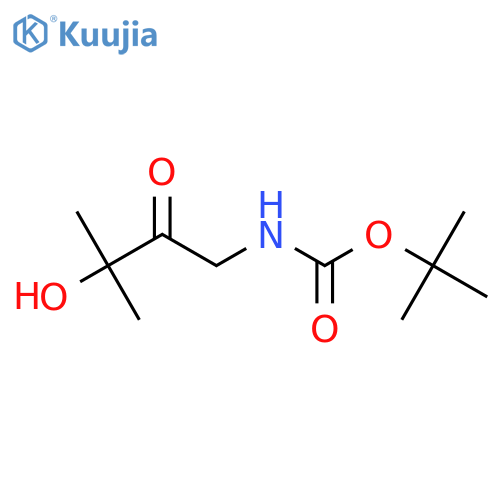 tert-butyl N-(3-hydroxy-3-methyl-2-oxobutyl)carbamate structure