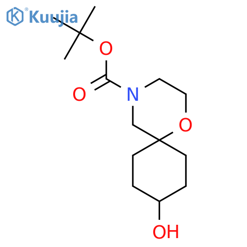 Tert-butyl 9-hydroxy-1-oxa-4-azaspiro[5.5]undecane-4-carboxylate structure