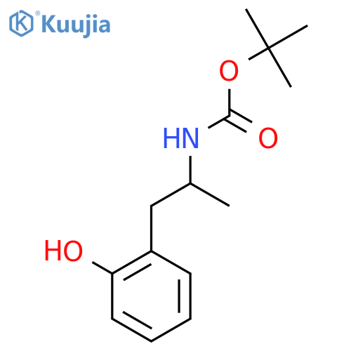 tert-butyl N-1-(2-hydroxyphenyl)propan-2-ylcarbamate structure