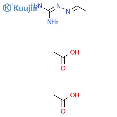 Acetic acid;2-[(E)-ethylideneamino]guanidine structure