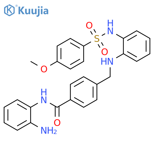 Benzamide, N-(2-aminophenyl)-4-[[[2-[[(4-methoxyphenyl)sulfonyl]amino]phenyl]amino]methyl]- structure