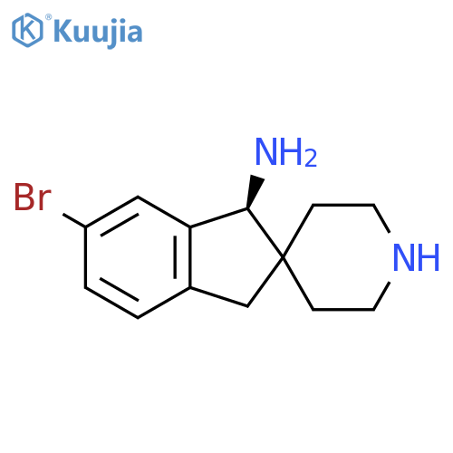 Spiro[2H-indene-2,4'-piperidin]-1-amine, 6-bromo-1,3-dihydro-, (1S)- structure