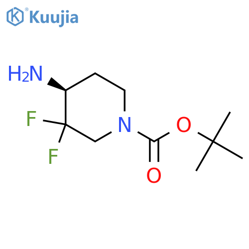 tert-butyl (4S)-4-amino-3,3-difluoropiperidine-1-carboxylate structure