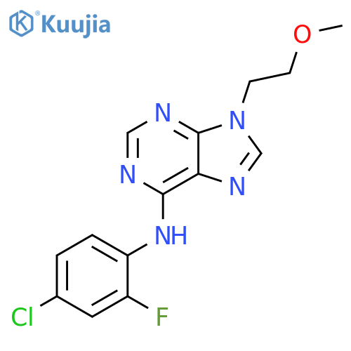 N-(4-Chloro-2-fluorophenyl)-9-(2-methoxyethyl)-9H-purin-6-amine structure
