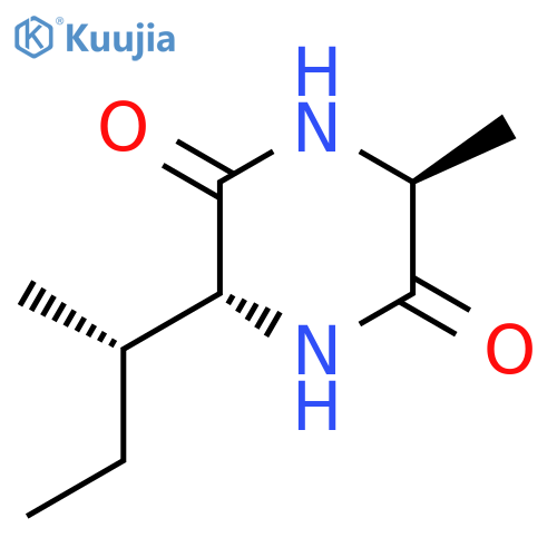 (3R,6S)-3-[(2S)-Butan-2-yl]-6-methylpiperazine-2,5-dione structure