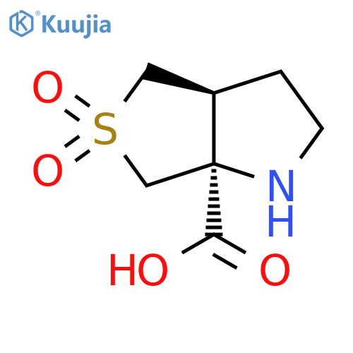 rac-(3aR,6aR)-5,5-dioxo-hexahydro-1H-5lambda6-thieno3,4-bpyrrole-6a-carboxylic acid structure