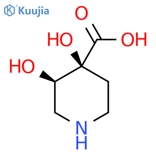 rac-(3R,4S)-3,4-dihydroxypiperidine-4-carboxylic acid structure