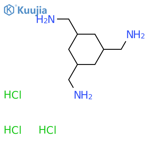 rac-1-(1R,3S,5s)-3,5-bis(aminomethyl)cyclohexylmethanamine trihydrochloride structure