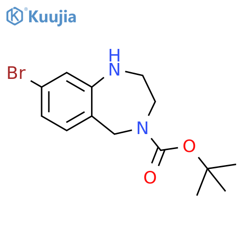 tert-butyl 8-bromo-2,3,4,5-tetrahydro-1H-1,4-benzodiazepine-4-carboxylate structure