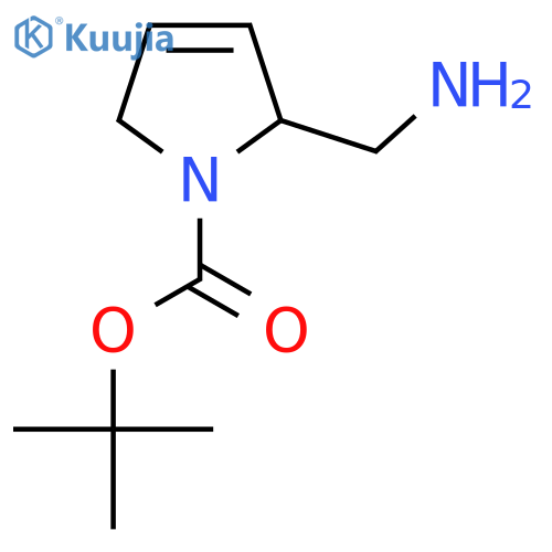 Tert-butyl 2-(aminomethyl)-2,5-dihydropyrrole-1-carboxylate structure