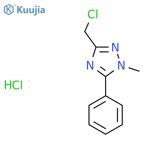 3-(chloromethyl)-1-methyl-5-phenyl-1H-1,2,4-triazole hydrochloride structure