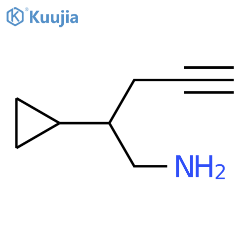 2-Cyclopropylpent-4-yn-1-amine structure