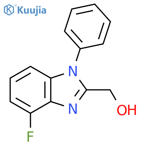 (4-fluoro-1-phenyl-1H-1,3-benzodiazol-2-yl)methanol structure