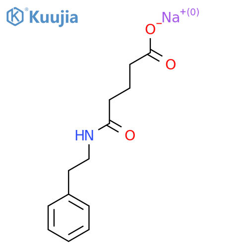 sodium 4-(2-phenylethyl)carbamoylbutanoate structure
