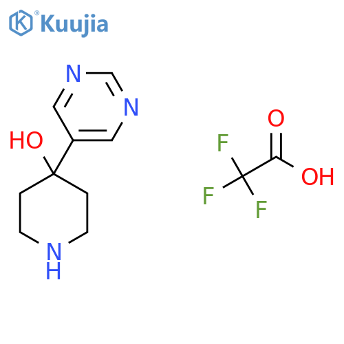 4-(pyrimidin-5-yl)piperidin-4-ol, trifluoroacetic acid structure