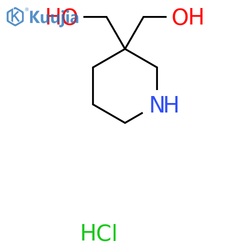 3-(hydroxymethyl)piperidin-3-ylmethanol hydrochloride structure