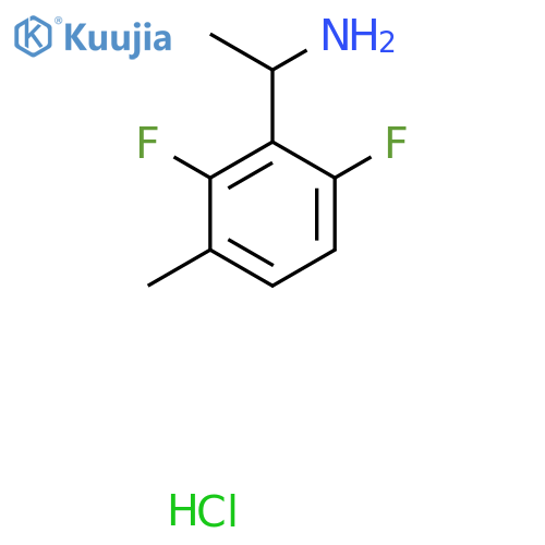 1-(2,6-difluoro-3-methylphenyl)ethan-1-amine hydrochloride structure